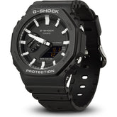 Casio G-Shock Analog-Digital World Time Watch - Black / Off-White